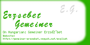 erzsebet gemeiner business card